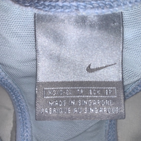 Baby Blue Vintage Cropped Nike Tennis Tank - Picture 3 of 4